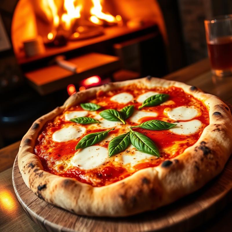 Pizza aus dem Holzofen